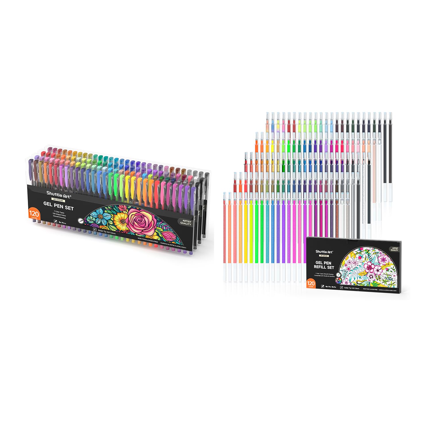 Amazon.com: Shuttle Art Gel Pens Bundle, 120 Unique Colors (No